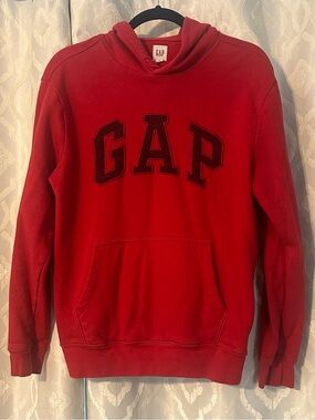 GAP Red Pullover Hoodie with Lettering